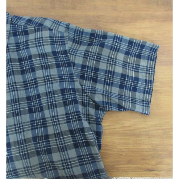 Ralph Lauren Mens Shirt Medium Green Plaid Button Front Short Sleeve 100% Cotton - Picture 5 of 6